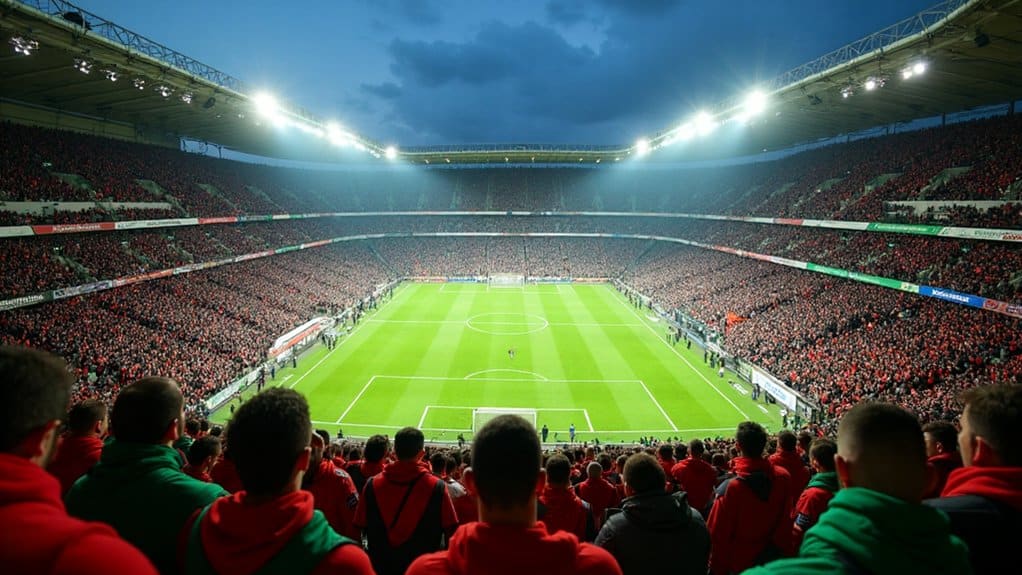 Kompaktes Stadion, intensive Atmosphäre