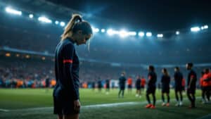 Laura Freigang weint nach DFB-Sieg ,  Emotionen nach Japan-Spiel
